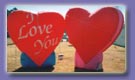 Heart Advertising Inflatables - 11ft. heart shape cold-air balloons - fro sale or rent.